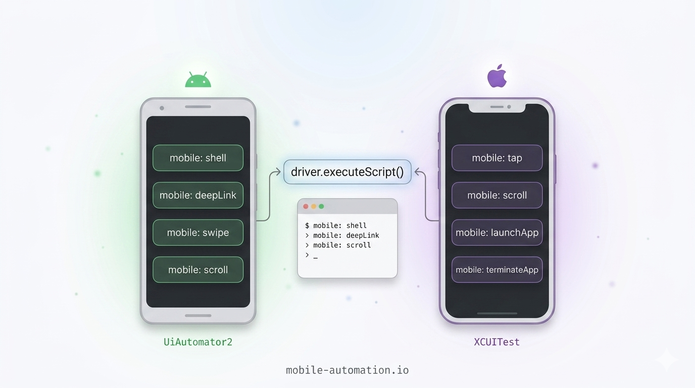 Appium Execute Methods: The Most Important Ones for UiAutomator2 and XCUITest